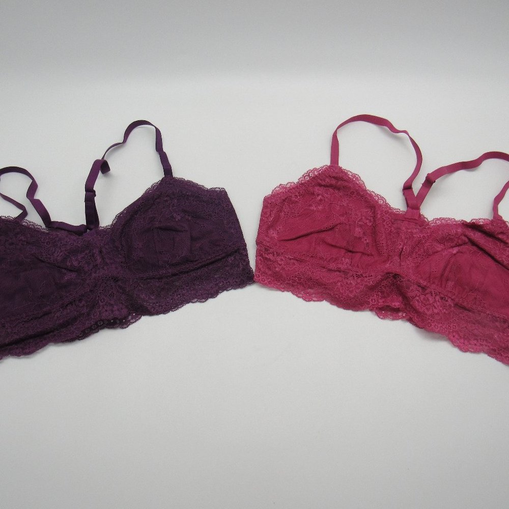 2 Mae Women's Lace Keyhole Bralette A-C cups New